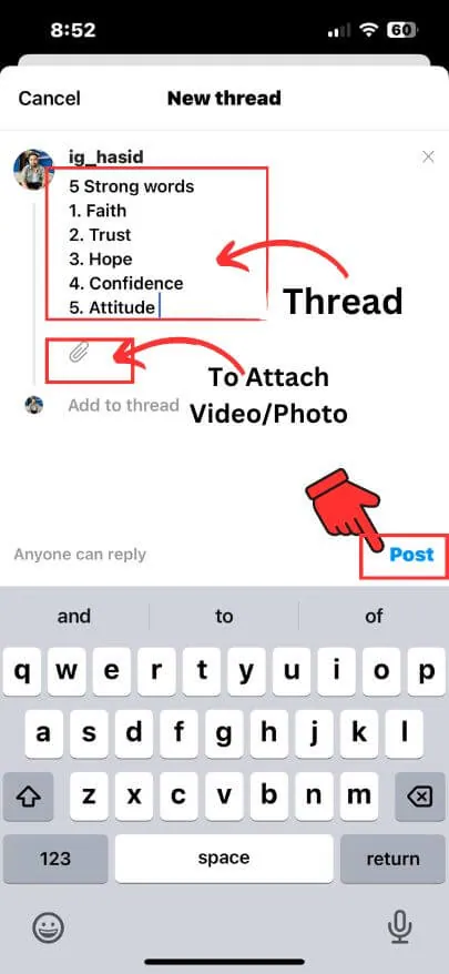 Post a thread on iPhone (4)