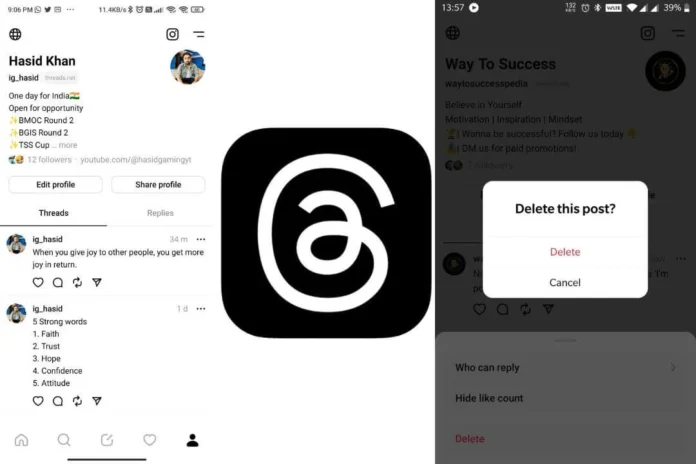 Post or Delete a Thread on Threads App