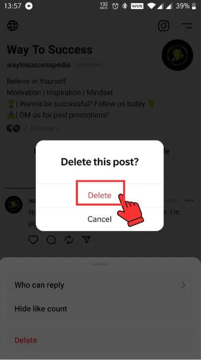 Post or delete a thread on android (3)