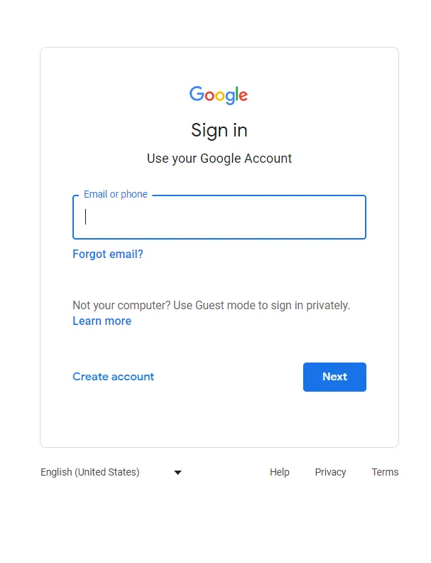 Create a Google Account