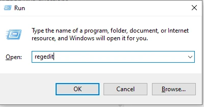 open registry editor windows