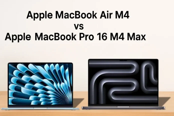 MacBook Air M4 vs MacBook Pro 16
