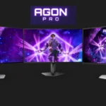 AOC AGON 2026 gaming monitors lineup featuring triple-screen setup with 1000Hz display and dual-mode 5K support.