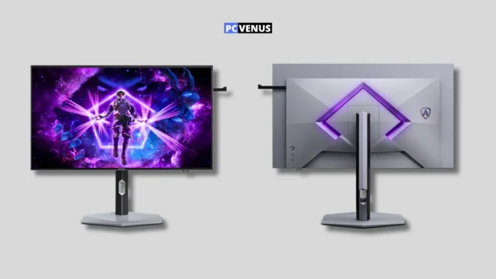 AOC Agon Pro AGP327UZD 32-inch OLED gaming monitor featuring 480 Hz refresh rate and DisplayPort 2.1 connectivity.