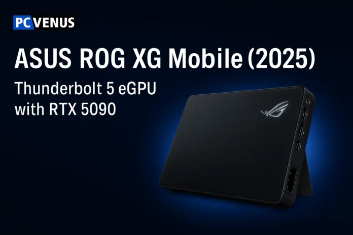ASUS ROG XG Mobile 2025 external GPU with Thunderbolt 5 and RTX 5090