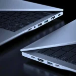 Orico lightweight AMD laptop showing aluminum body and dual USB ports