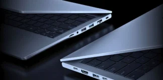Orico Launches Its First AMD Laptop with Ryzen 7 7840HS Orico lightweight AMD laptop showing aluminum body and dual USB ports