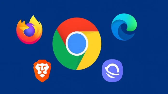 Featured image showing Samsung Internet Browser compared with Chrome, Edge, Safari, Brave, and Firefox in 2025.