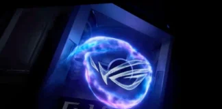 ASUS Teases ROG G1000 Gaming PC Case With AniMe Holo Display Ahead of CES 2026 Illuminated ROG logo inside the Asus ROG G1000 desktop case