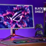 ASUS ROG Swift PG32UCDM3 OLED gaming monitor with slim bezels and RGB stand