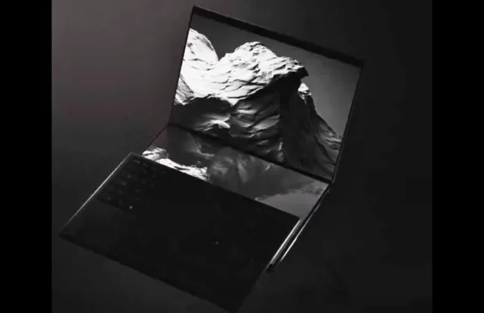 ASUS Zenbook DUO 2026 shown with dual screens and redesigned hinge in official teaser image