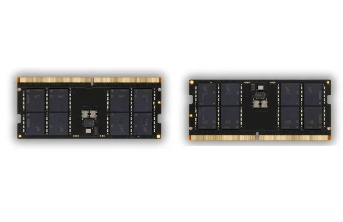 Laptop DDR5 RAM modules shown side by side, highlighting memory chips used for performance upgrades in modern laptops.