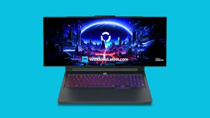 Lenovo Legion Pro Rollable gaming laptop with expandable OLED display extending from 16 to 24 inches