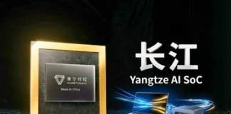 Moore Threads Introduces Yangtze AI SoC for AI PC Laptops and Mini PCs Product visualization of the Moore Threads Yangtze AI SoC alongside AI PC and mini PC form factors.