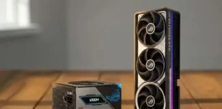 NVIDIA Reportedly Plans 30–40% Reduction in RTX 50 GPU Supply in Early 2026 NVIDIA RTX graphics card next to high-wattage power supply