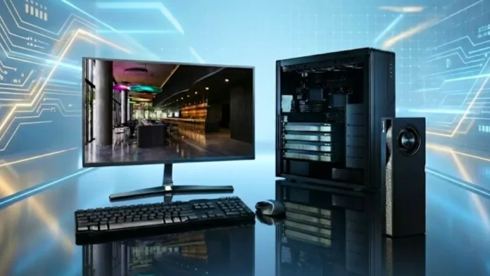 NVIDIA RTX PRO 5000 Blackwell GPU installed in a professional workstation with high-end display