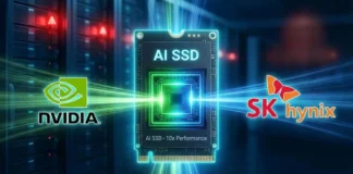 NVIDIA and SK hynix Begin Joint Development of AI-Focused SSDs NVIDIA and SK hynix AI SSD concept showing integrated storage and AI compute acceleration