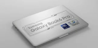 Samsung Galaxy Book6 Pro Certified in South Korea With Core Ultra 300H Samsung Galaxy Book6 Pro laptop showing design details and Intel Core Ultra branding ahead of official launch.