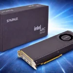 Sparkle Intel Arc Pro B60 graphics card shown with retail packaging