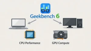 What Is Geekbench 6 in PC or Laptop? How It Works Explained 3 Geekbench 6 overview showing CPU performance and GPU compute benchmarks for PCs and laptops.