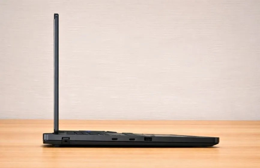 Left side profile of Lenovo Legion 5i showing slim chassis design
