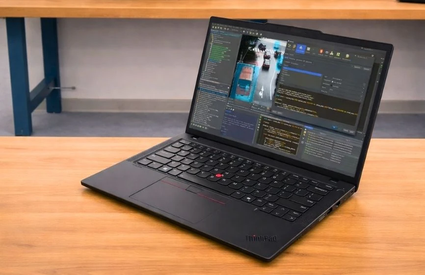 Lenovo ThinkPad P14s angled open view