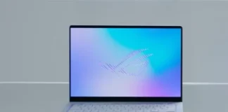 Asus Cancelled an Intel-Only ROG Zephyrus G14 Before CES 2026 A front-facing view of the ROG Zephyrus G14 showing the display and keyboard layout.