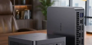 Chuwi AuBox X1 Launches as Intel Core Ultra Copilot+ Mini PC Chuwi AuBox X1 compact Copilot+ mini PC on desk setup
