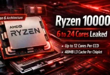 Ryzen 10000 Zen 6 Leak Suggests 6 to 24 Core “Olympic Ridge” CPUs AMD Ryzen 10000 Zen 6 processor leak showing 6 to 24 core configurations
