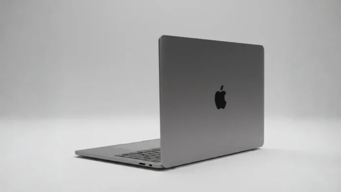 Apple MacBook Pro M6 rear angle view highlighting slim profile and ports