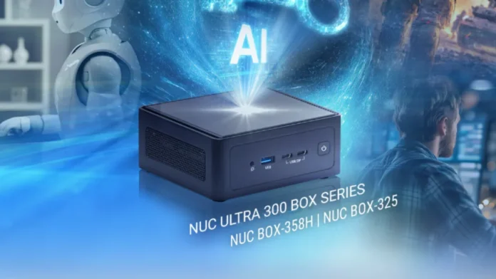 ASRock NUC Ultra 300 BOX 358H ASRock NUC Ultra 300 BOX mini PC with Core Ultra X7 358H
