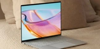ASUS Zenbook S16 With Ryzen AI 9 HX 370, 50 TOPS NPU Launches ASUS Zenbook S16 laptop showing its thin bezels, large display, and full-size keyboard on a soft surface