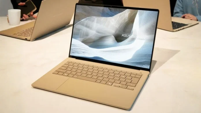 ASUS Zenbook SORA 16 laptop powered by Snapdragon X2 Elite Extreme displayed open on table