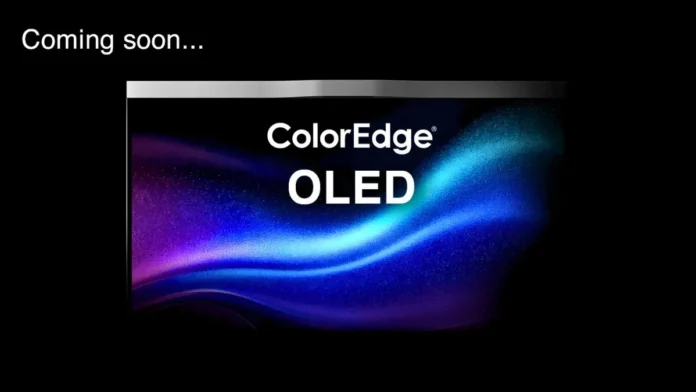 EIZO 31.5-inch OLED ColorEdge 4K HDR professional grading monitor preview for NAB 2026