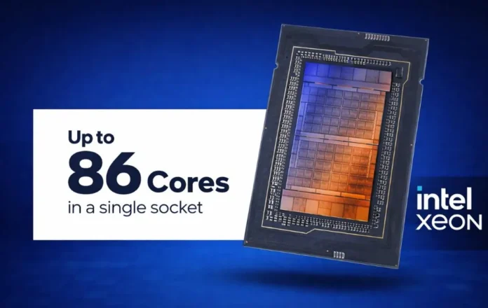 Intel Xeon 600 workstation CPU die with up to 86 cores in a single socket