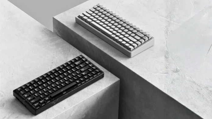 Keychron K2 HE Special Edition concrete finish keyboard