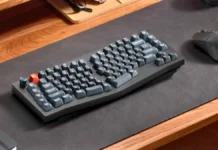 Keychron V10 Ultra 8K Wireless Keyboard Debuts at $124.99 Keychron V10 Ultra 8K wireless ergonomic keyboard on desk setup