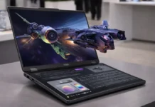 Lenovo Yoga Book Pro 3D Leak – Glasses-Free 3D Laptop at MWC 2026 Lenovo Yoga Book Pro 3D laptop showing glasses-free 3D spaceship demo at MWC 2026