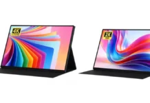 Luckfox Launches 16-Inch 4K and 2K Portable Touch Monitors Starting at $189 Luckfox 16-inch 4K 120Hz and 2K 165Hz portable touch monitors showing front, rear and side views