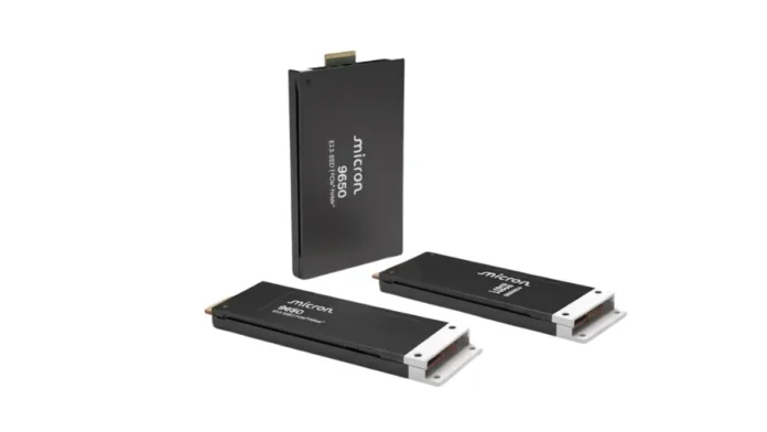 Micron 9650 enterprise PCIe 6.0 NVMe SSD with E3.S form factor