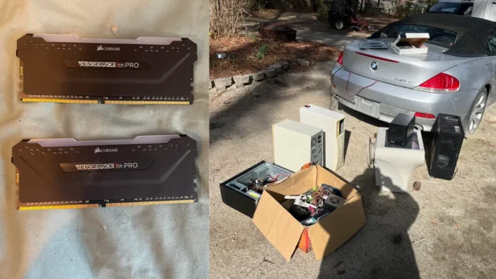 Corsair Vengeance RGB Pro 64GB DDR4 RAM kit recovered from landfill