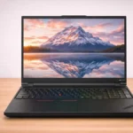 Lenovo ThinkPad T16g Gen 3 front view open on wooden desk