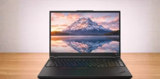 Lenovo ThinkPad T16g Gen 3 Launches With RTX 5080 Laptop GPU, Starts at $3,779 Lenovo ThinkPad T16g Gen 3 front view open on wooden desk