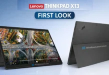 Lenovo ThinkPad X13 Detachable Spotted With Intel Panther Lake in Early Leak Render of the ThinkPad X13 Detachable in stand mode showing front display and rear panel