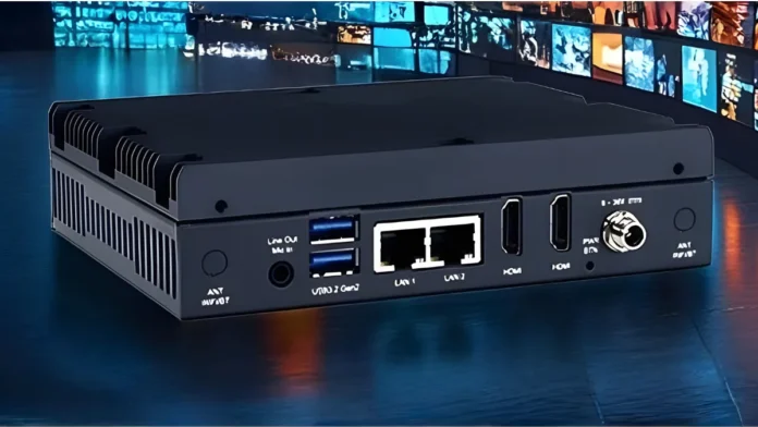 AAEON Intelli TWL01 Edge fanless industrial PC with dual LAN and dual 4K display support