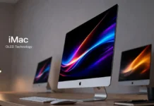 Apple OLED iMac Moves to Testing Stage as Samsung, LG Prepare 24-Inch Panels Apple OLED iMac on desk showing colorful display during testing phase