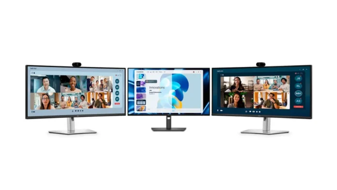 Dell Pro Micro Desktop Launches with AI Power Dell Pro Micro desktop with triple monitor setup