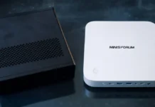 Minisforum MS-03 Mini Workstation With Intel Panther Lake CPU Minisforum MS-03 mini workstation compact desktop design