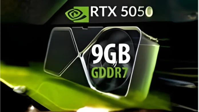 NVIDIA RTX 5050 GPU leak showing 9GB GDDR7 memory