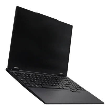 Slimbook Creative laptop open showing slim chassis and keyboard